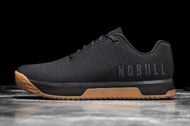 Nobull Superfabric Men's Trainers Black | Australia (UK6812)